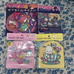 Sanrio Character Zip Bags and garland